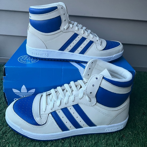 Adidas Originals Top Ten RB High basketball sneakers in Cream Blue - Picture 6 of 7